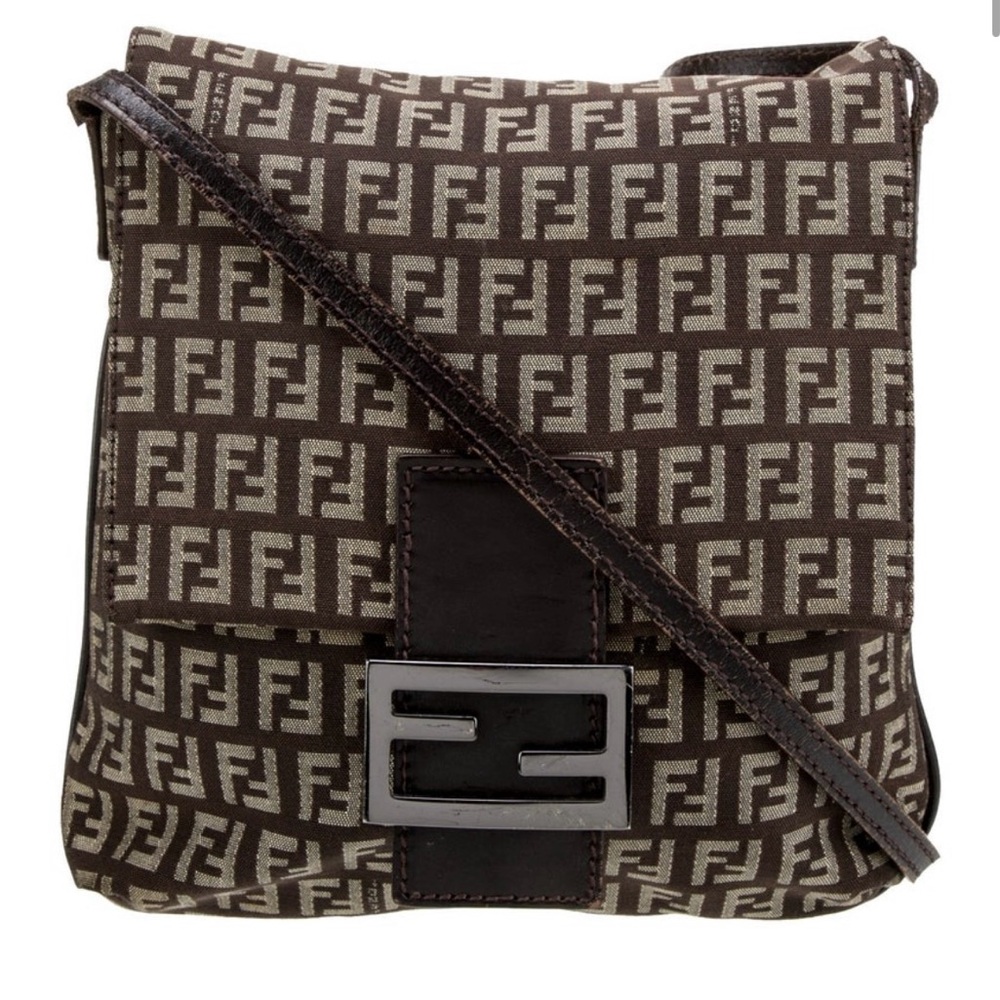 Fendi Zucca Canvas Messenger Bag